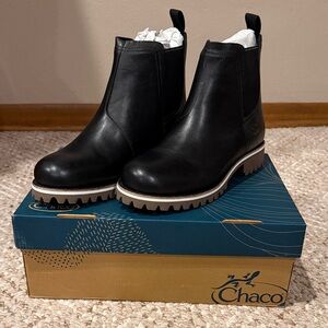 Chaco Fields Chelsea Black Ankle Boots